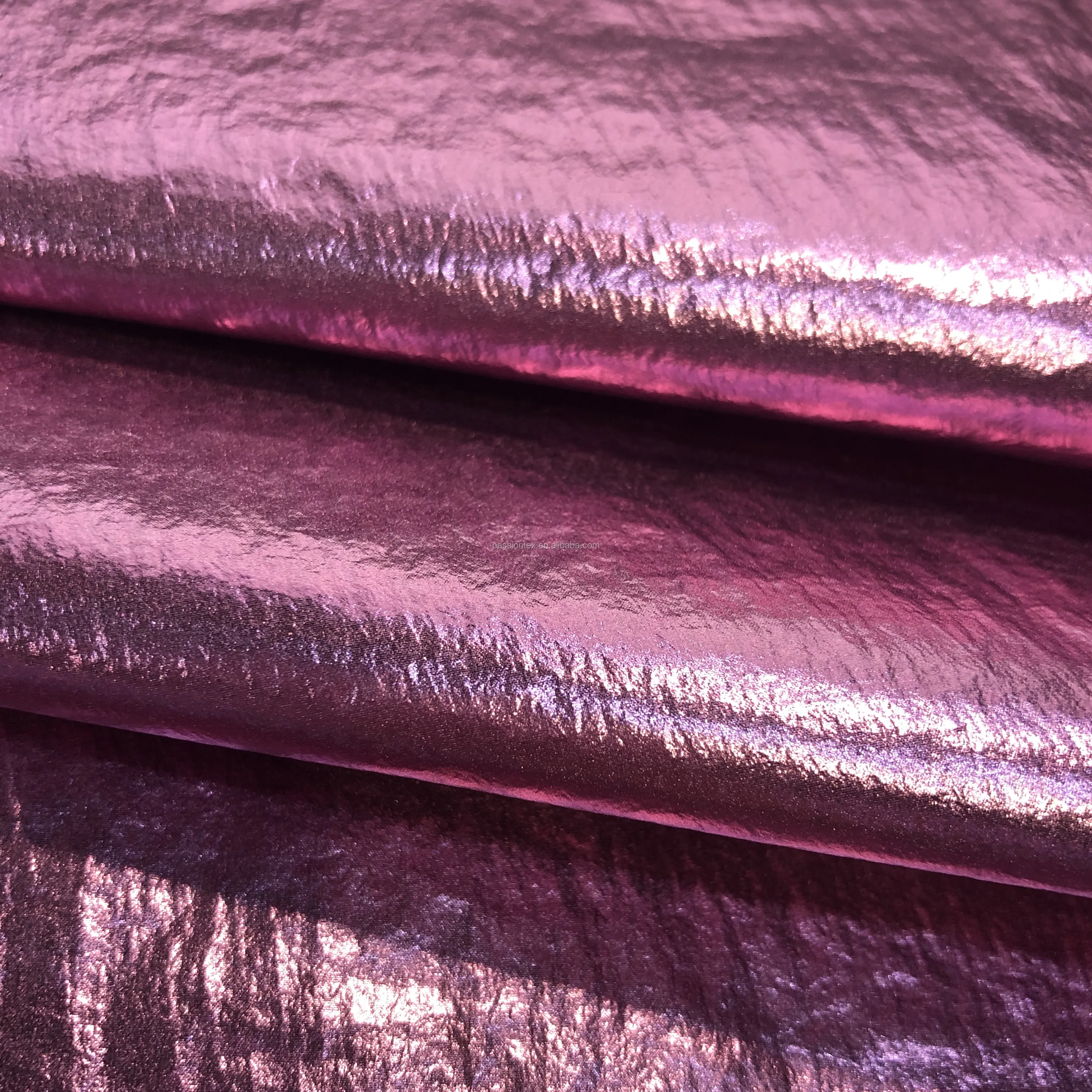 High Quality Nylon Taffeta Holographic Full Print Metallic Foil Fabric For Down Coats Buy 100