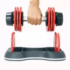 Gym Training Weight Lifting Fitness Automatic 25lb Adjustable Dumbbell