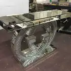 Sparkly Diamond Crushed Hallway Console Mirror Table Set