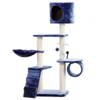 Cat Tree 2019 3 Levels Platform with Fully Sisal Rope, Hammock and Dangling Ball Climbing Scratch Post