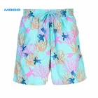 MGOO Fashion Printing turtles toral blue mens swimwear wholesale hawaiian shorts male Swim Trunks Beachwear