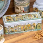 Wholesales rectangular shaped food grade snack packaging biscuit or candy metal tin box