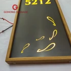 15 years factory indoor hotel room led sign board house number sign led illuminated door house led sign board