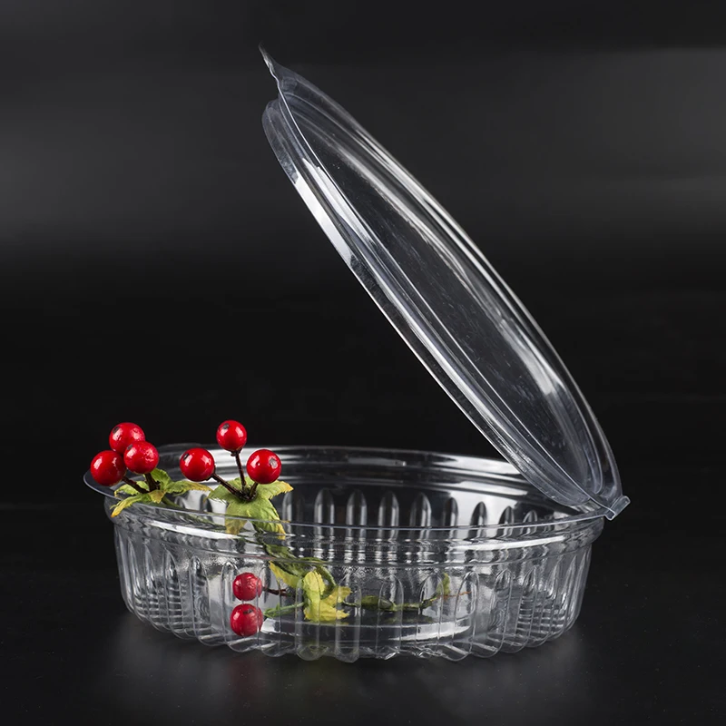Fast delivery food grade 24oz PET salad container with good price