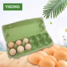 OEM paper pulp egg tray biodegradable paper 12 egg box carton pulp packaging egg tray