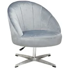 Nordic Modern Style Hotel Furniture Velvet Fabric Accent Swivel and Height Adjustable Lobby Chair/Living Room Chair