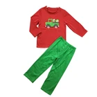 2019 new arrival smocked children clothes girls christmas pjs