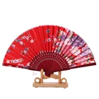 Fan Folding High Fashion Soft Portable Silk Lady Fan Folding Durable Dance Fan Wood Hand Craft Fan