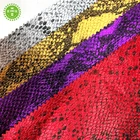 Soft handfeeling snake pattern fabric pu leather for gloves