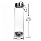 Engraving Water Bottle Crystals 550Ml Reiki Plastic Crystal Water Bottle - Garnet Crystal Gemstone Water Bottle
