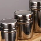 Food grade seasoning condiment jars set kitchen spice bottle stainless steel pepper shaker bottle