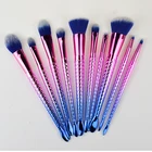 OEM Custom 10PCS Mini high quality makeup brush set professional wholesale brush make up set for cosmetics