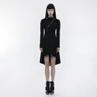 OPQ-236 PUNK RAVE women designer casual cotton black long dress
