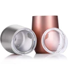 12oz Rose Gold Double Wall Metal 304 Stainless Steel Vacuum Insulated Coffee Cup Wine Tumbler
