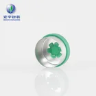 15mm green medical customized aluminum plastic flip off vial caps