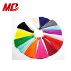 Nylon Superior Customized 6.5cm Silky Road Tassels With Gold Jump