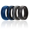 Breathable Mens' Rubber Wedding Bands Silicone Wedding Ring for Men