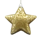 Artdragon custom hanging Christmas tree decoration glass 3d star shape gold ornaments