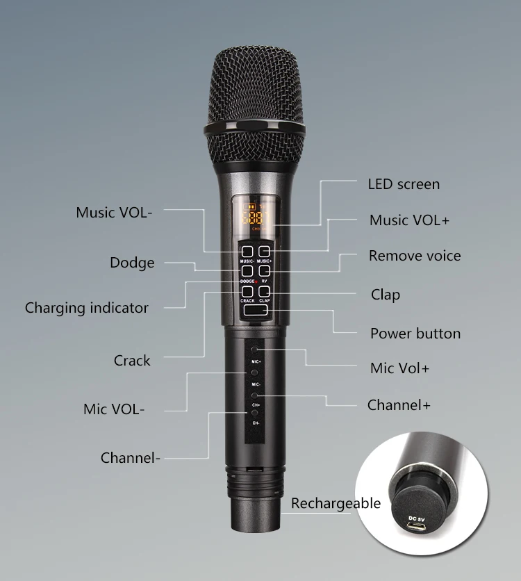 G6 Karaoke active DSP portable BT wireless speaker with microphone
