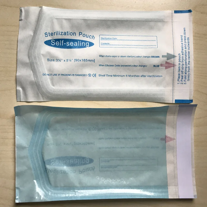 200pcs/box Self Sealing Sterilization Pouches for medical/dental/beauty salon how to use sterile pouches .jpg