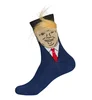 Women Men Cartons Socks 1Pair Novelty President Print Socks 3D yellow Hair Crew Funny Socks Summer