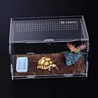 Rabbit/Hammock/hamster/Mouse Perspex 3 layer transport carrier traveling display terrarium reptile pet cage