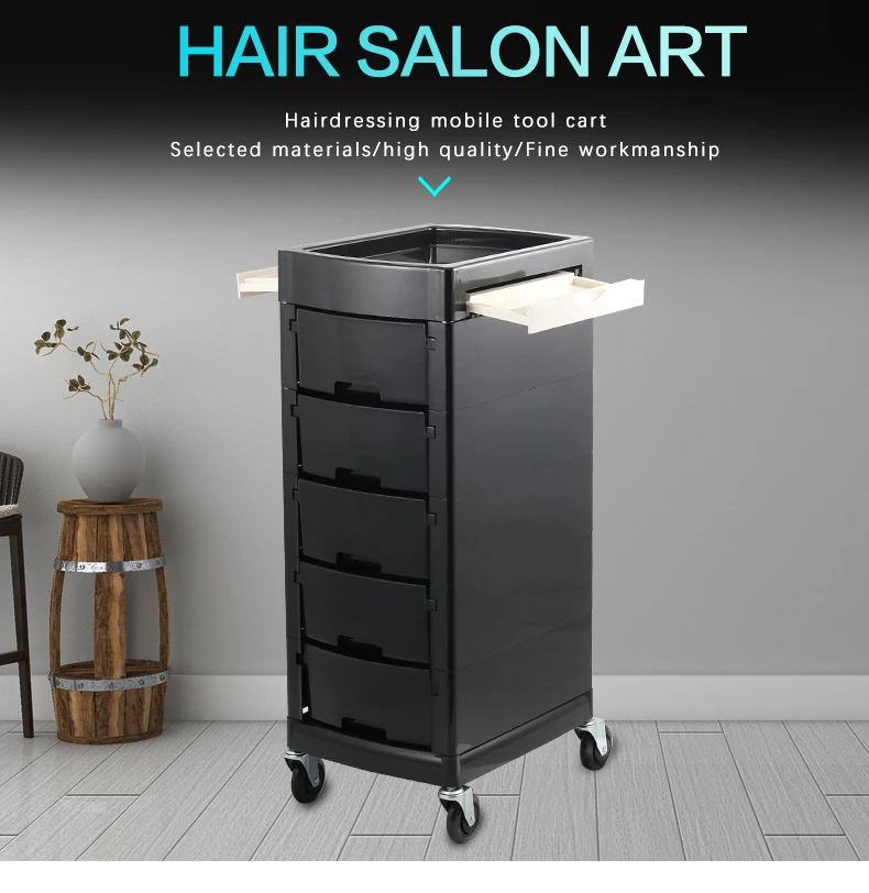 T0165-A fashion salon trolly rolling cart with 4 drawers
