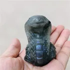 Labradorite Carved Labradorite Hand Carved Customized Size Natural Blue Flash Labradorite Crystal Snakes
