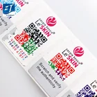 Custom Adhesive Digital Printing Qr Code Stickers Scratch Off Security Variable Label Sticker with Verification