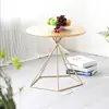High quality easy clean small round table creative firm iron art living room office table