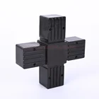 Factory custom pvc plastic Square tube connector 4 way for 25mm square tubing
