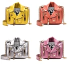 Square Jacket Handbag Purse Function Style Chains Bag Pu Leather Girls Crossbody Bag Bags Women Handbags