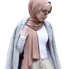 Hot selling wholesale muslim thick customize style women head shawl scarf premium stretch cotton Jersey hijab