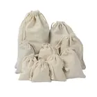 Reusable promotionanl eco friendly foldable packaging custom cotton drawstring bags