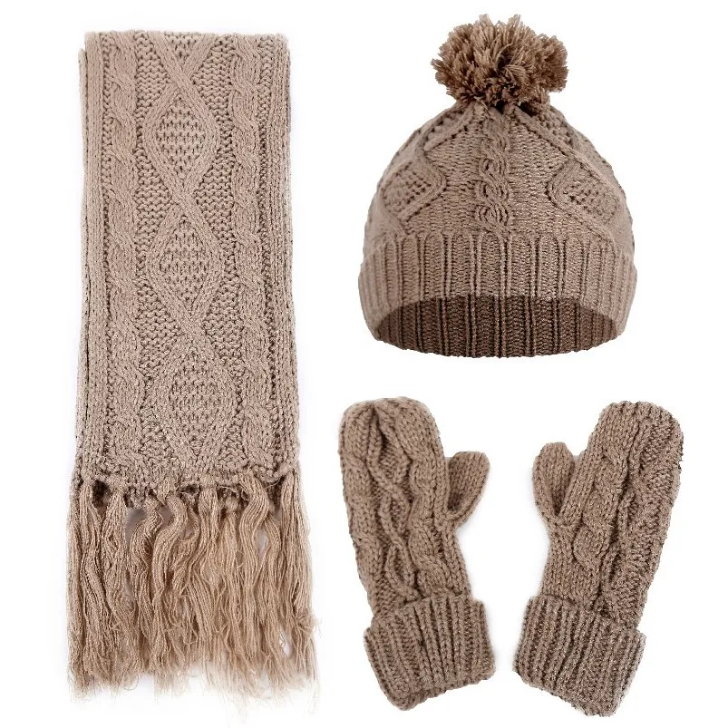 hat scarf glove set