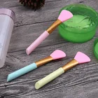 Pink Brush Wholesale Oblique Head Handle Pink Silicone Facial Mask Brush Makeup Brush Makeup Tools