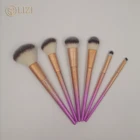 Newest Private Label high quality cosmetic brushes 6pcs best makeup brush set custom logo color available
