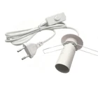 High quality 1.2M 1.5M 0.75mm2 VDE E27 E14 European Salt Lamp Power Cord Cable with On/Off Switch For Lamp White