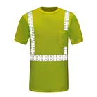 Fluorescent Reflective Safety T-shirt Safety Reflective Fluorescent Green Polo Shirt Work T-shirts