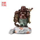 Traditional Style Fancy Copper Carving Exclusive Brass Sculpture Financial Decoration Gift Bronze Buddha Statue