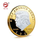 Custom Cheap Coins Custom 3D Trump Gold American Cheap Metal Blanks Metal Challenge Coin Producer