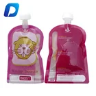 BPA free plastic Reusable Squeeze Juice Puree Packaging baby food spout pouch with zipper