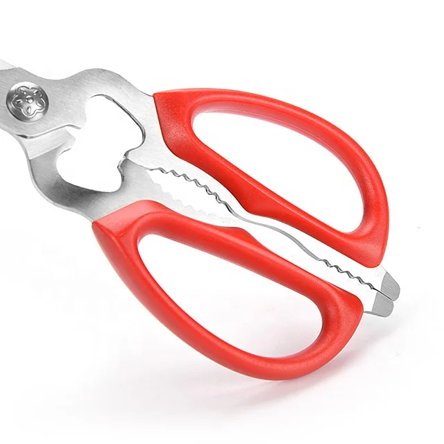 Stainless Steel Kitchen Scissors Multi-functional Food Scissors Shears With Bottle Opener