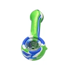 Concentrated Pipe Silicone Smoke Concentrated Water Pipe Glass Bowl Silicone Pipe