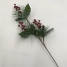 100% handmade Red Berry Pine Needle Holly Leaf picks
