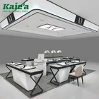 Shop mall decoration jewelry kiosk design glass jewellery showroom display cabinets