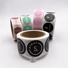 Custom Self Adhesive Round Vinyl Sticker Circle Logo Printing Rose Gold Foil Hair Products Packaging Labels