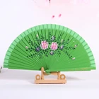 Craft Most Popular Dance Fan Wedding Colour Fan Craft Ladies Flower Flat Fan