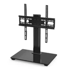 37-55 inch Portable Tempered Glass Base Steel LCD LED TVs Table Top TV Stands Design TC-45