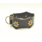 Customized Luxury Vintage Flowers Surround Rhinestone Dog pet collar